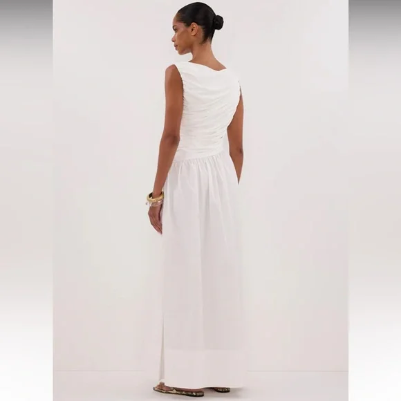 🍒NWT DISSH Alexandria Hybrid Sleeveless Midi Dress in White. Size: 8 - Picture 3 of 16